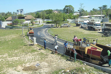 Tarmac road in phase 1 is in progress